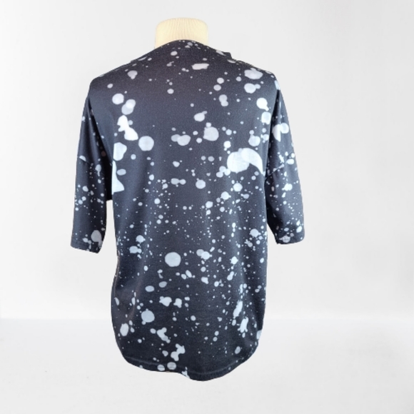 Rolling Stones Bleach Spattered Black T-Shirt Size Med - Picture 2 of 5